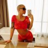 Enième selfie sexy d'Amber Rose. Le 10 janvier 2015.