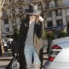 Kendall Jenner arrive à l'hôtel "George V" à Paris, Le 24 janvier 2015  