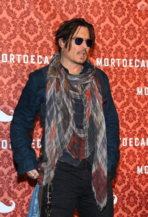 Johnny Depp lors du photocall du film "Charlie Mortdecai" à Berlin le 18 janvier 2015