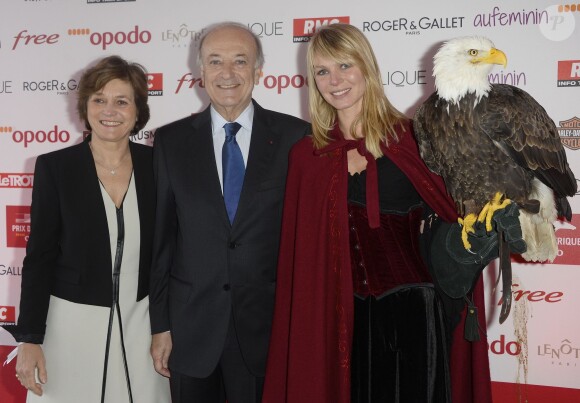 Bertrand Bélinguier (président de France Galop) et sa femme Nathalie - Le 94e Prix d'Amérique Opodo à l'Hippodrome de Paris-Vincennes, le 25 janvier 2015.