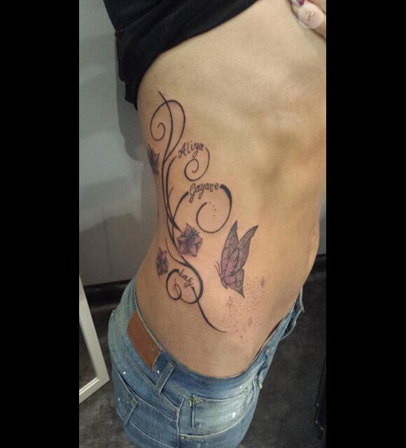 Amandine, la femme de Norbert, a aussi fait tatouer les prénoms de ses filles. Janvier 2015.