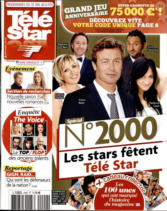 Magazine Télé Star en kiosques le 26 janvier 2015.