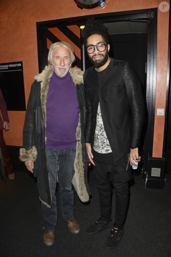 Pierre Richard en backstage du spectacle d'Alex Lutz à l'Olympia de Paris le 25 janvier 2014.