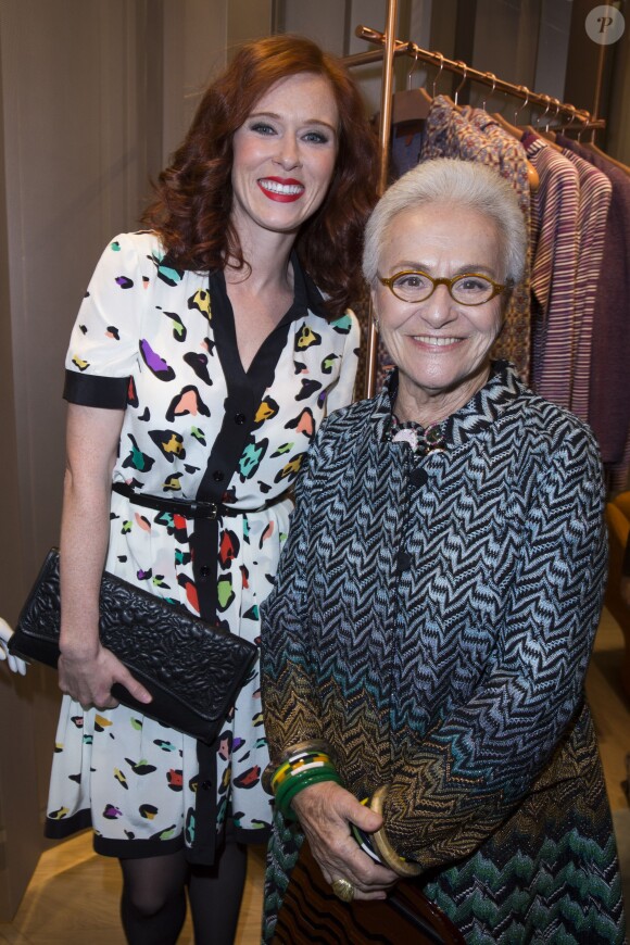 Audrey Fleurot et Rosita Missoni  lors de l'inauguration de la nouvelle boutique Missoni, au 219 rue Saint-Honoré à Paris, le 27 janvier 2015. 