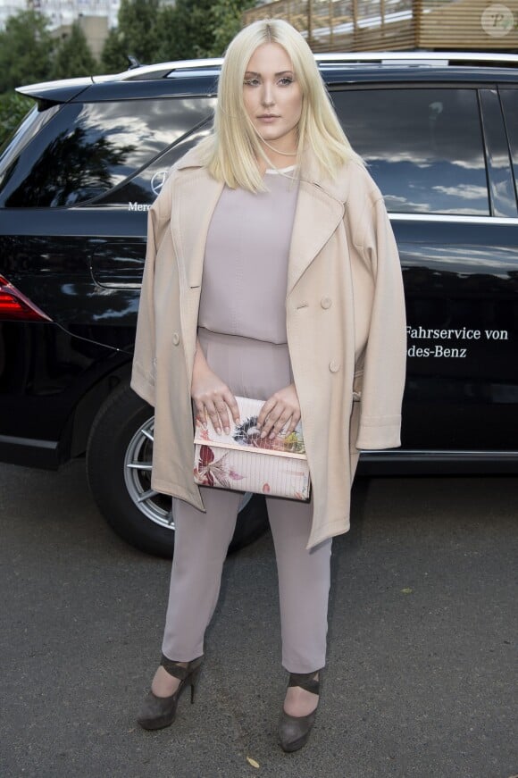 Hayley Hasselhoff au défilé Marc Cain pendant la Mercedes-Benz Fashion Week à Berlin, le 10 juillet 2014.