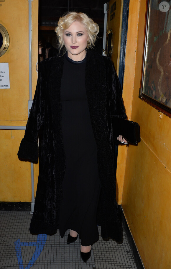 Hayley Hasselhoff au défilé de mode "Christophe Guillarmé" collection prêt-à-porter Automne-Hiver 2014/2015 au Balajo à Paris, le 26 février 2014.  