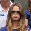 Kim Sears lors du tournoi de Wimbledon le 28 juin 2012 durant le match de son homme Andy Murray