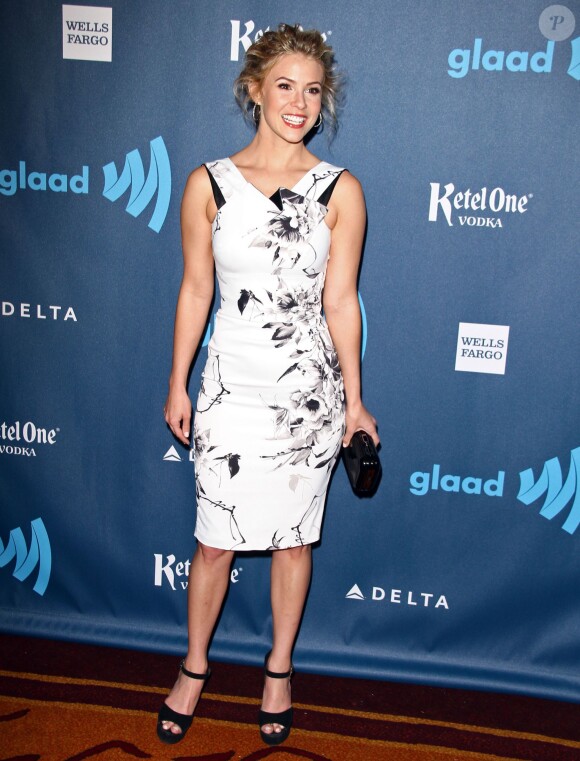 L'actrice Linsey Godfrey - People au 24e GLAAD Media Awards au JW Marriott à Los Angeles, le 20 avril 2013.