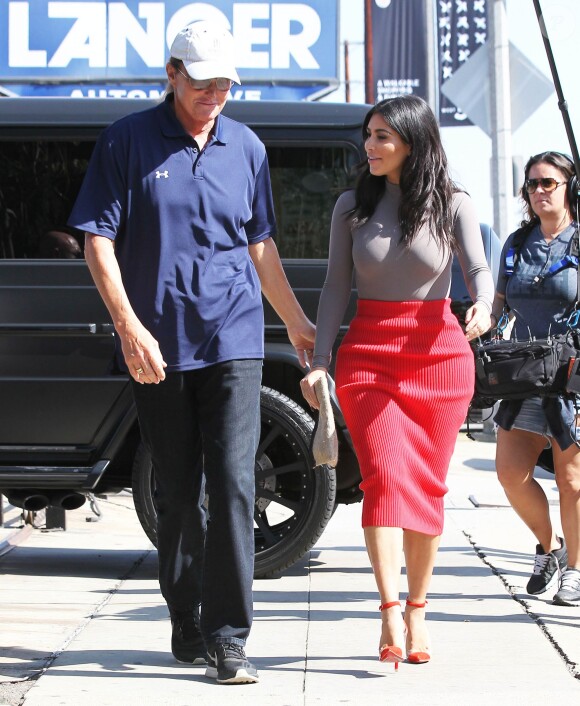 Kim Kardashian et Bruce Jenner à Los Angeles, le 20 octobre 2014