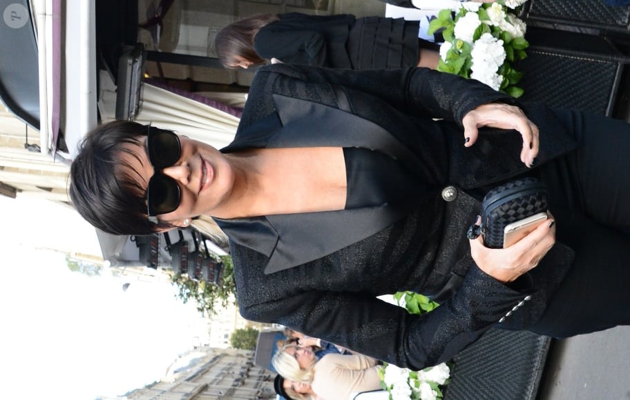 Kris Jenner au restaurant L'Avenue à Paris, le 25 septembre 2014