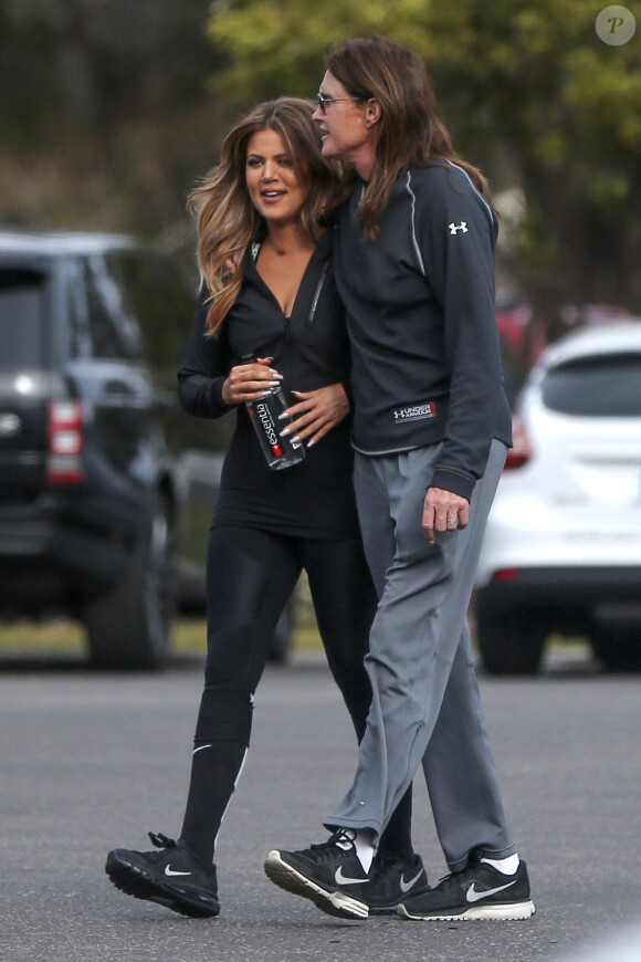 Khloe Kardashian et Bruce Jenner à San Luis Obispo, Los Angeles, le 28 janvier 2015
