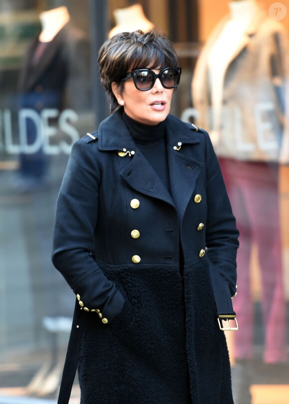 Kris Jenner dans les rues de Londres le 22 janvier 2014