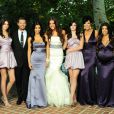 Bruce Jenner, Kendall Jenner, Ryan Seacrest, Kim Kardashian, Khloe Kardashian, Kylie Jenner, Kris Jenner, Kourtney Kardashian, Robert Kardashian lors du mariage de Khloe au Lobster de Santa Monica, le 27 septembre 2009