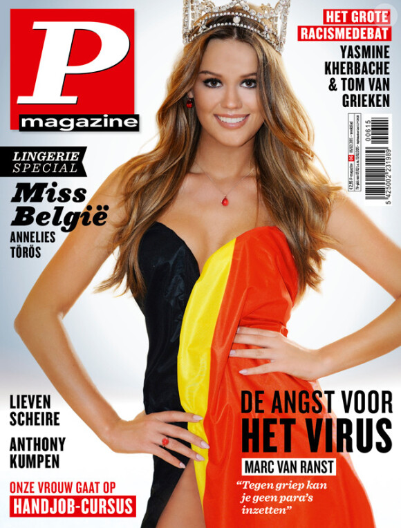 Annelies Toros, Miss Belgique 2015, en couverture de P Magazine