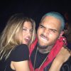 Michaël Youn et Isabelle Funaro sont à Los Angeles. Ils ont passé la soirée avec le rappeur Chris Brown et apparemment ce denier n'est pas resté insensible au charme de la compagne de Michaël. Février 2015.