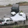 Photo de l'accident de voiture dans lequel était impliqué Bruce Jenner à Malibu le 7 février 2015. 