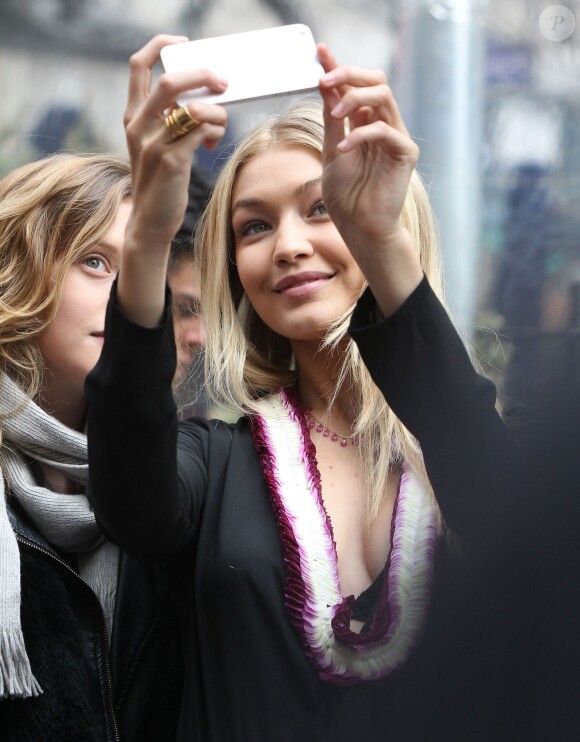 Model Gigi Hadid attends Sport Illustrated Swimsuit event at Herald Square in New York City, NY on February 10, 2015. Photo by Charles Guerin/ABACAPRESS.COM11/02/2015 - New York City