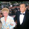 Roger Hanin et sa femme à Cannes en mai 1986.