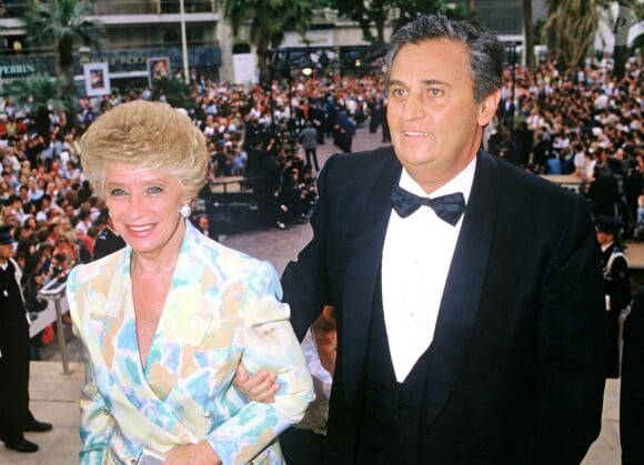Roger Hanin et sa femme à Cannes en mai 1986.