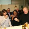 Babette de Rozières, Anne Hidalgo, Joël Robuchon au 1er salon de la gastronomie des Outre-Mer à paris le 7 février 2015 
