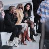 Kanye West, Anna Wintour et Kim Kardasian lors du défilé YEEZY SEASON 1 (Adidas X Kanye West) au Skylight Clarkson Square. New York, le 12 février 2015.