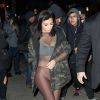 Kim Kardashian et Kanye West quittent le restaurant Carbone, dans le quartier de Greenwich Village. New York, le 12 février 2015.