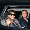 Kris Jenner et Jonathan Cheban quittent le studio Skylight Clarkson Square à l'issue de la présentation de la collection YEEZY SEASON 1 (adidas Originals x Kanye West). New York, le 12 février 2015.