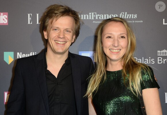 Alex Lutz et Audrey Lamy - Cérémonie des 22èmes Trophées du Film Français 2015 au Palais Brongniart à Paris, le 12 février 2015.