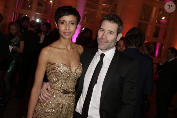 Sonia Rolland et Jalil Lespert pendant la soirée des Trophées du Film Francais au Palais Brongniart, Paris, le 12 février 2015.