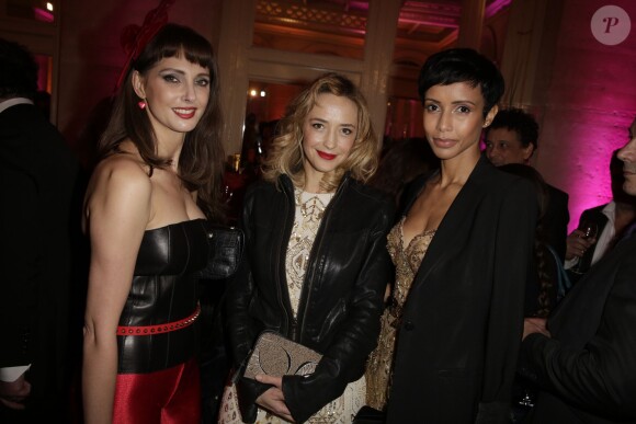 Frédérique Bel, Hélène de Fougerolles, Sonia Rolland pendant la soirée des Trophées du Film Francais au Palais Brongniart, Paris, le 12 février 2015.