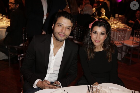 Mabrouk El Mechri et Reem Kherici pendant la soirée des Trophées du Film Francais au Palais Brongniart, Paris, le 12 février 2015.