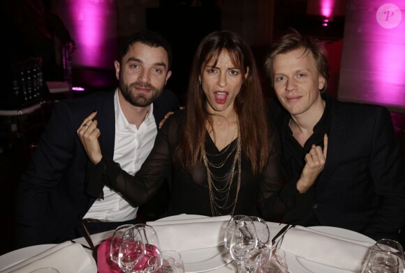 Guillaume Gouix, Audrey Dana et Alex Lutz pendant la soirée des Trophées du Film Francais au Palais Brongniart, Paris, le 12 février 2015.