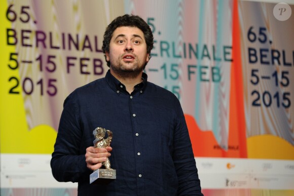 Radu Jude au palmarès de la Berlinale, le 14 février 2015.