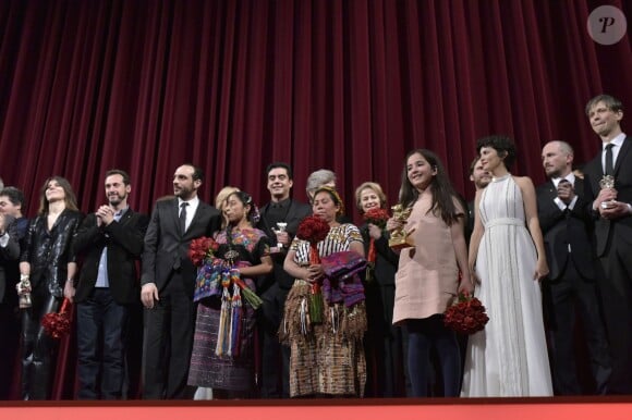 Audrey Tautou, Charlotte Rampling et la nièce de Jafar Panahi - Remises de prix lors de la cérémonie de clôture du 65ème festival international du film de Berlin, le 14 février 2015.14/02/2015 - Berlin