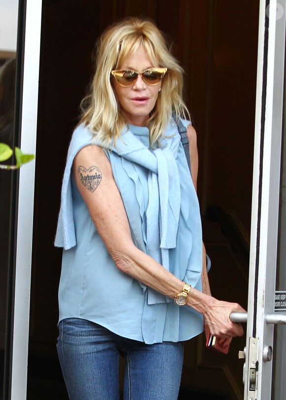 Melanie Griffith à la sortie d'un centre médical à Beverly Hills le 10 juin 2014