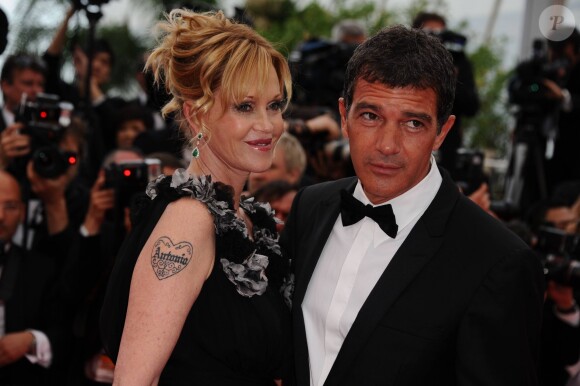 Antonio Banderas et Melanie Griffith à Cannes, le 11 mai 2011.