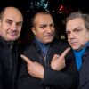 Bernard Campan, Pascal Legitimus et Didier Bourdon (Les Inconnus) - Enregistrement de l'emission "Toute la musique qu'on aime" en décembre 2013. 