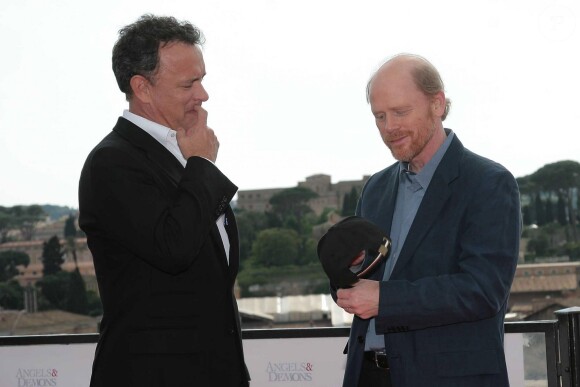 Tom Hanks et Ron Howard à Rome, le 3 mai 2009.