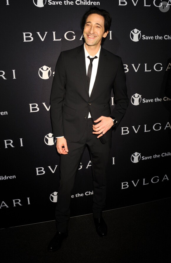 Adrien Brody lors de l'évenement de charité de Bvlgari Stop.Think.Give à Beverly Hills, le 17 février 2015. 