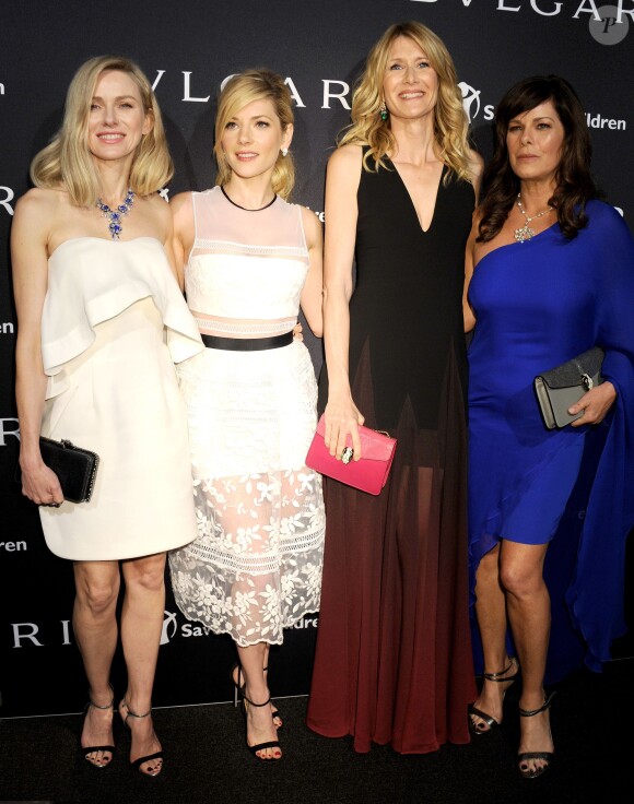 Naomi Watts, Katheryn Winnick, Laura Dern et Marcia Gay Harden lors de l'évenement de charité de Bvlgari Stop.Think.Give à Beverly Hills, le 17 février 2015. 