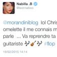 Nabilla réplique face à l'attaque de Christophe Hondelatte dans Un soir à la Tour Eiffel sur France 2, le 18 février 2015.