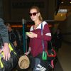 Iggy Azalea arrive à l'aéroport de Los Angeles, le 10 février 2015