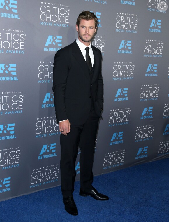 Chris Hemsworth à la 20ème soirée annuelle des "Critics Choice Movie Awards" à Hollywood. Le 15 janvier 2015.