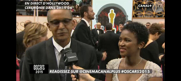 Cérémonie des Oscars - 22 février 2015 : Abderrahmane Sissako et Kessen Tall pour Tibumktu sur le tapis rouge