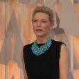 Cate Blanchett en Galliano (collier Tiffany &amp; Co) aux Oscars 2015.