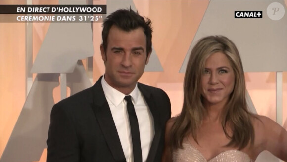 Justin Theroux et Jennifer Aniston aux Oscars 2015.