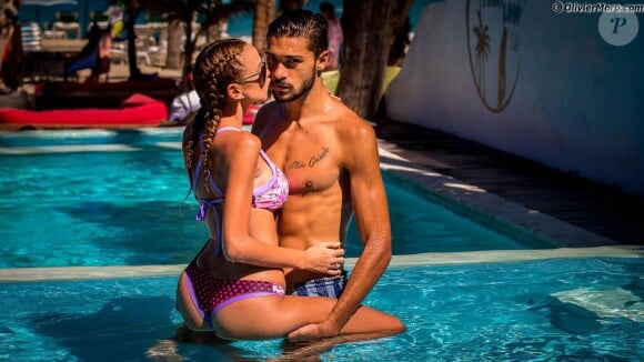 Exclusif - Vanessa Lawrens et Julien Guirado ont fêté les un an de leur relation à Punta Cana en République dominicaine. Janvier 2015.