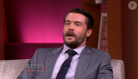 Charlie Weber, invité sur le plateau du Steve Harvey Show, à la télévision américaine, le mardi 24 février 2015.