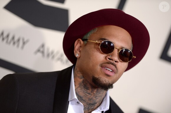 Chris Brown aux 57e Grammy Awards au Staples Center. Los Angeles, le 8 février 2015.