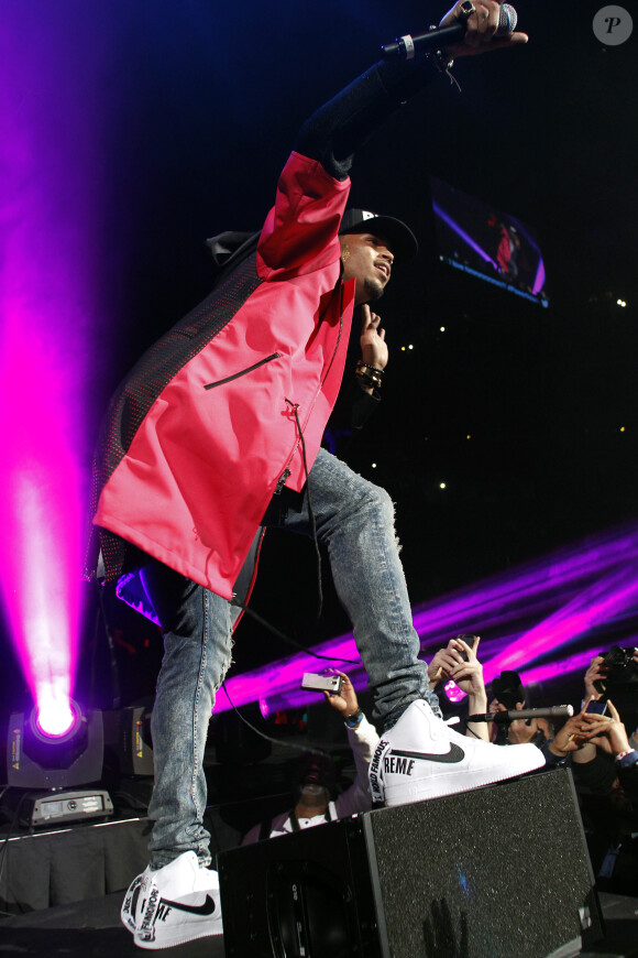 Chris Brown lors du concert Powerhouse 2014 à Brooklyn. Le 30 octobre 2014.